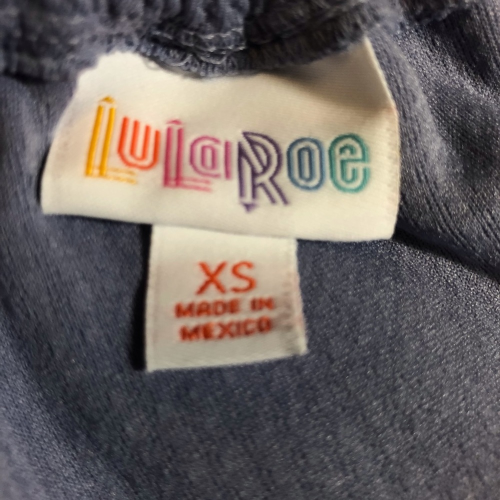 LuLaRoe waffle texture blue Cici dress XS ⭐️HP⭐️ - Picture 5 of 8